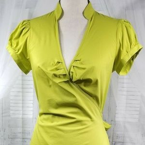 Express GREEN Dress Wrap Short Sleeve 8